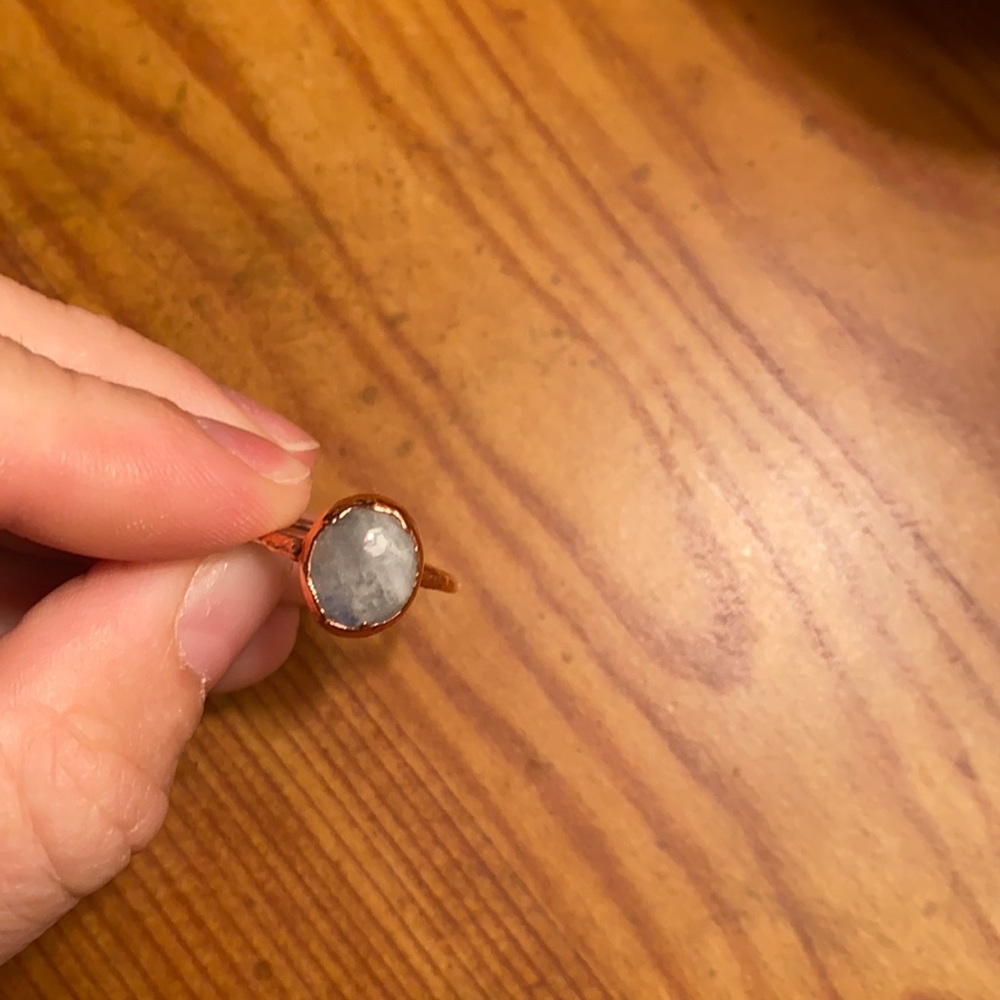 Handcrafted opal stone ring